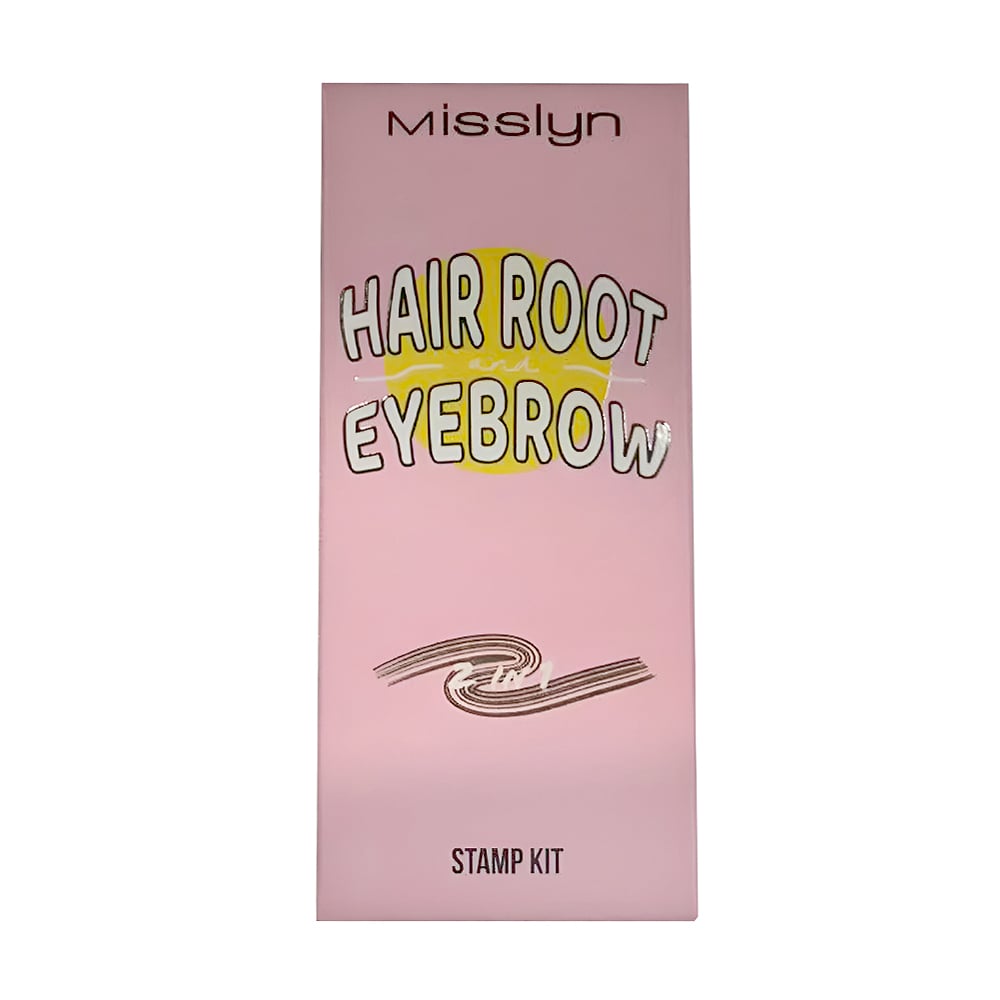 Набір Misslyn Hair Root And Eyebrown 2 In 1 Stamp Kit 01 Light Brown (штамп для брів та коренів волосся, 2.4 г + трафарет, 4 шт + пензель, 1 шт)